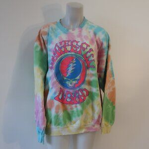 Womens MadeWorn Multi-Color Tie-Dye Grateful Dead Sweatshirt L